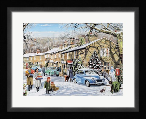 Framed Home For Christmas Print
