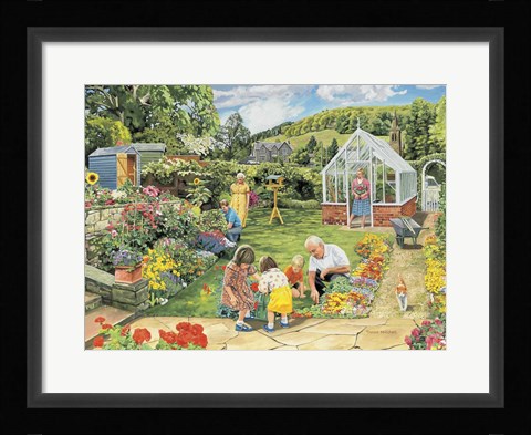 Framed Gardening With Grandad Print