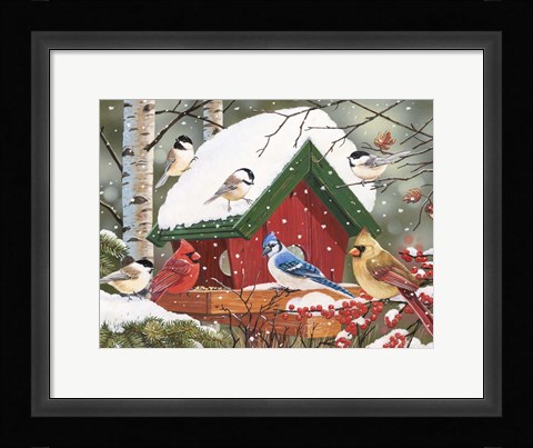 Framed Wintry Feast Print