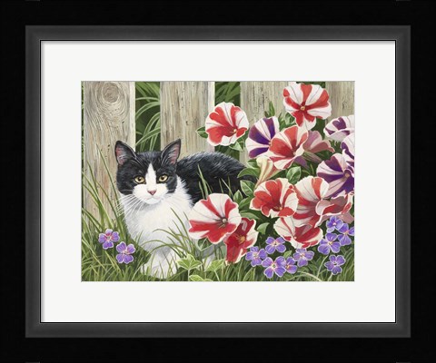 Framed Minnie In the Petunias Print