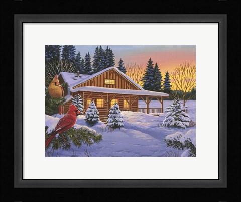 Framed Cozy Cabin Print