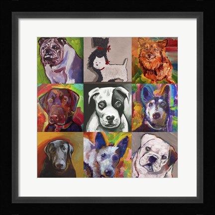 Framed Dogs Print