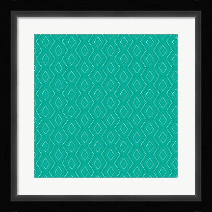 Framed Teal Diamonds Print