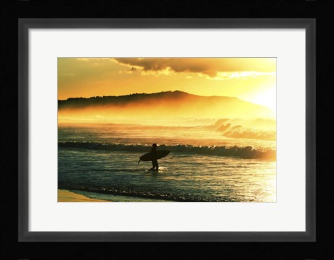 Framed Sunrise Surf Print