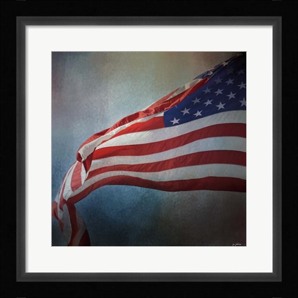 Framed American Flag Print
