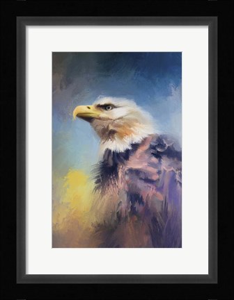 Framed Eagle On Guard Print