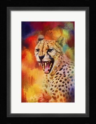 Framed Colorful Expressions Cheetah 2 Print