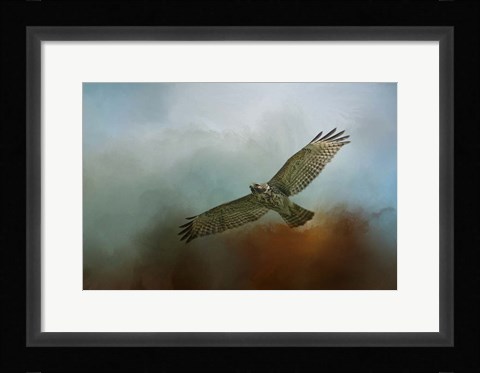 Framed Red Shoulder In Autumn Print