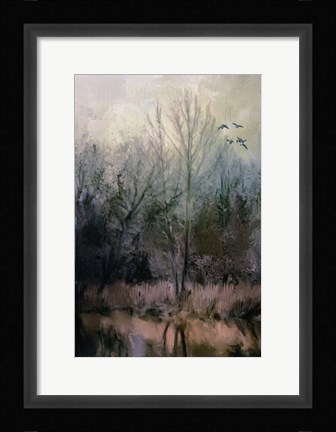 Framed Morning At Fairground Swamp Print