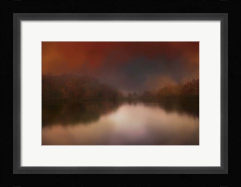 Framed Dreamy Autumn Lake Print