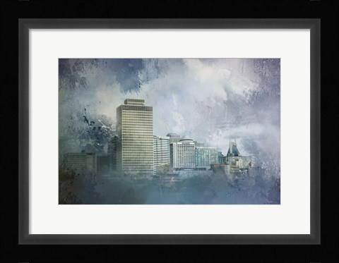Framed Nashville Tennessee Skyline Print
