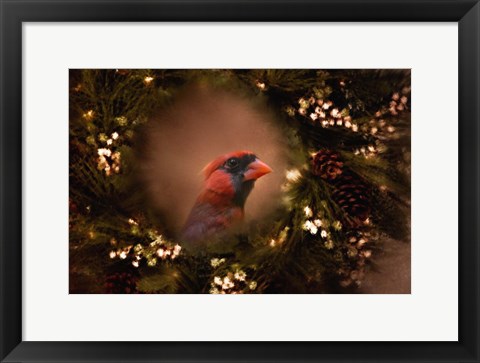 Framed Resting In The Wreath Print