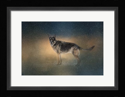 Framed Winter Shepherd Print