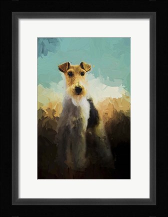 Framed Fox Terrier On Alert Print