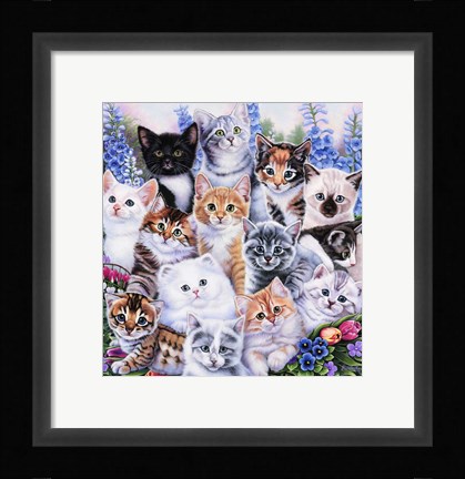 Framed Kitten Collage Print
