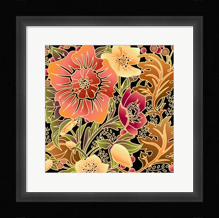 Framed Fall Flowers II Print