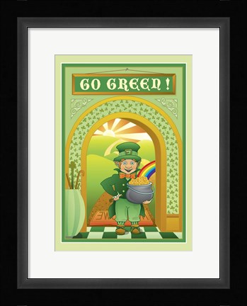 Framed Go Green Print