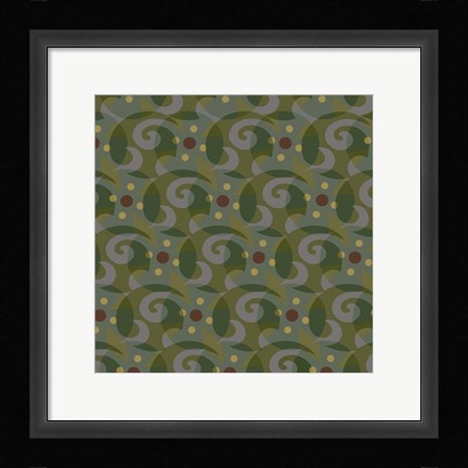Framed Tribal Swirl II Print