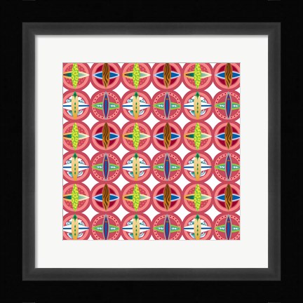 Framed Surfboard Medallions Print