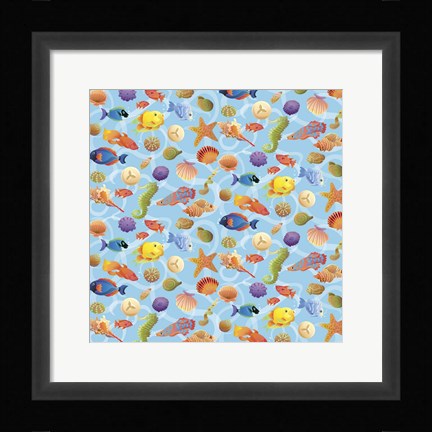 Framed Under The Sea - Half Drop Repeat Print