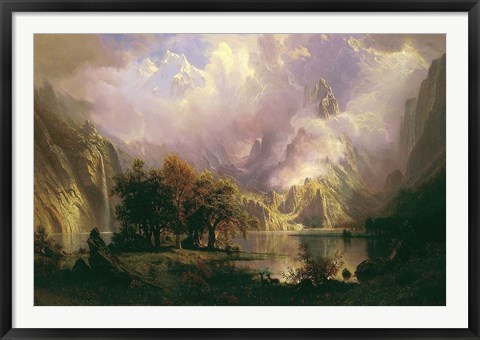 Framed Rocky Mountain Landscape Print