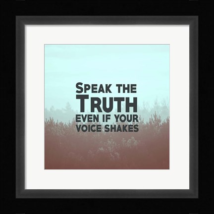 Framed Speak The Truth - Blue Print