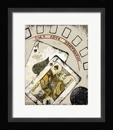 Framed Blackjack Print