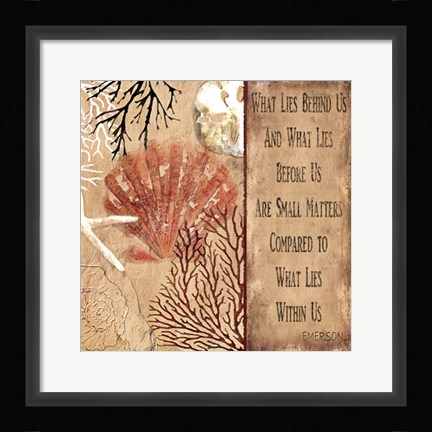 Framed Emerson quote Print