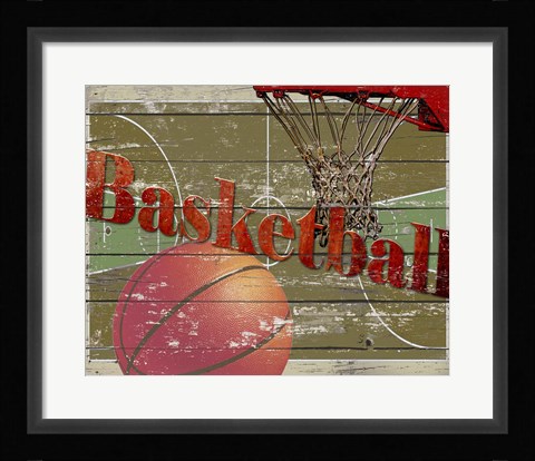 Framed Basketball Print