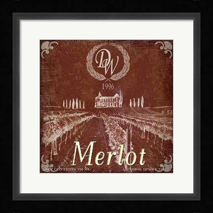 Framed DW Merlot Print