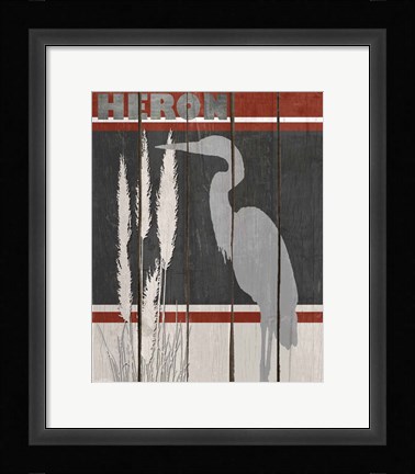 Framed Heron Print