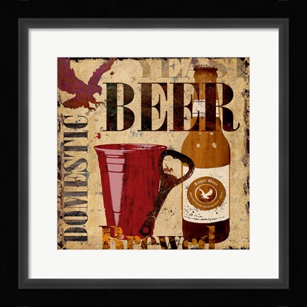 Framed Domestic Beer Print