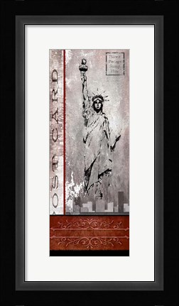 Framed New York Postcard Print