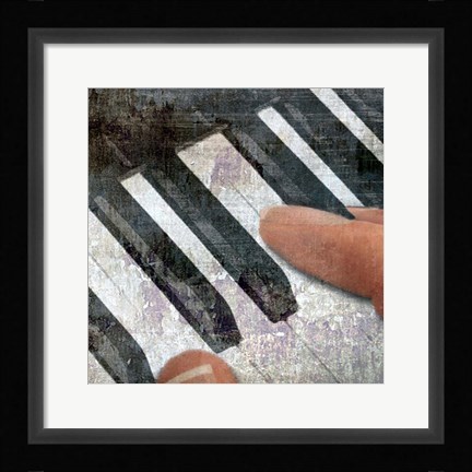 Framed Snipets Of Music 2 Print