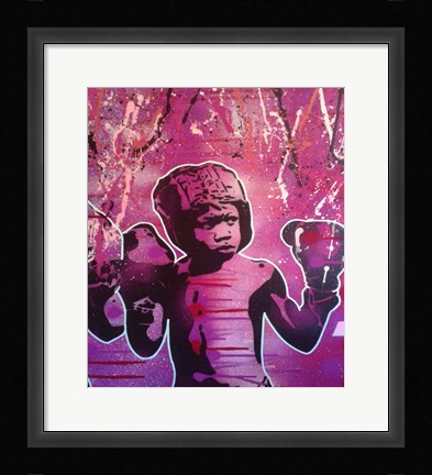 Framed Boxer Kid 2 Print