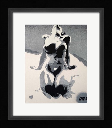 Framed Grey Nude Print