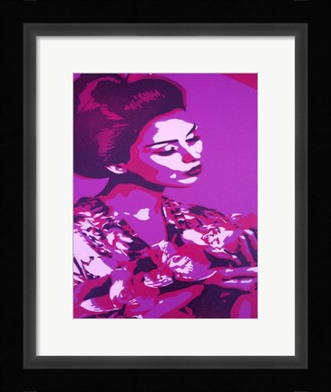 Framed Purple Geisha Print