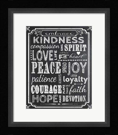 Framed Chalk Board 5 Print