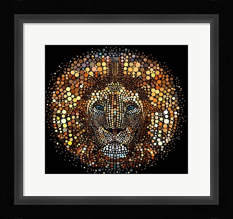 Framed Paint Dawb Lion Print