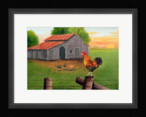 Framed Big Red Print