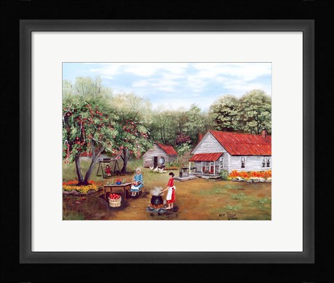 Framed Making Applebutter Print