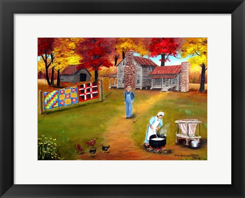 Framed Making Lye Soap Print