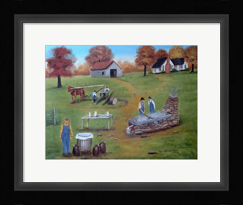 Framed Making Molasses Print