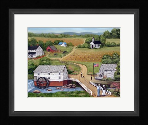 Framed Murray's Mill The Past Print