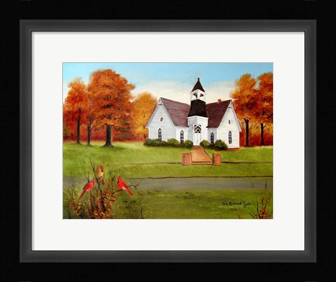 Framed St. Paul's in Autumn Print