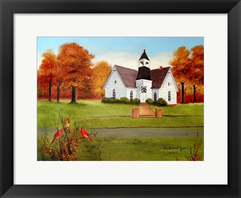 Framed St. Paul's in Autumn Print