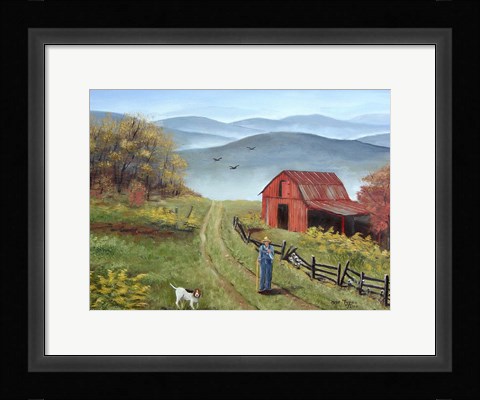 Framed Old Man of the Mountain Print