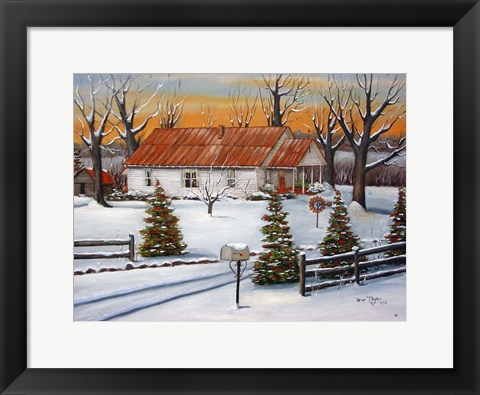 Framed Mom and Dad's in Winter Print