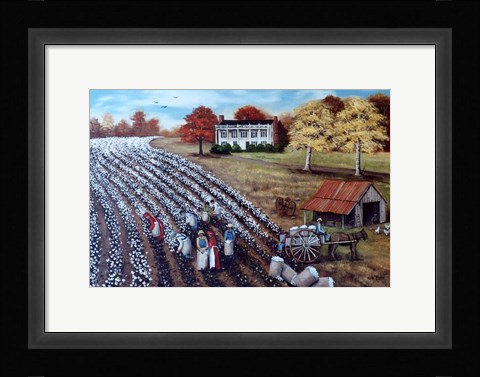 Framed Lincoln Cotton Field Print