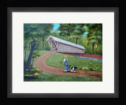 Framed Going Fishing Print